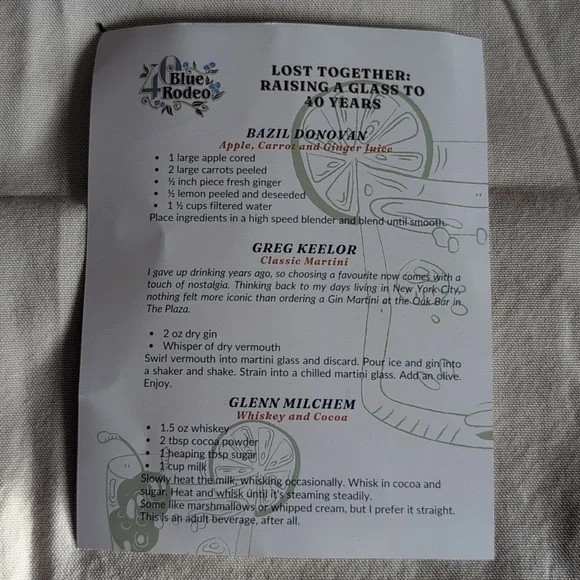 Blue Rodeo VIP Concert Swag - Picture 9 of 10